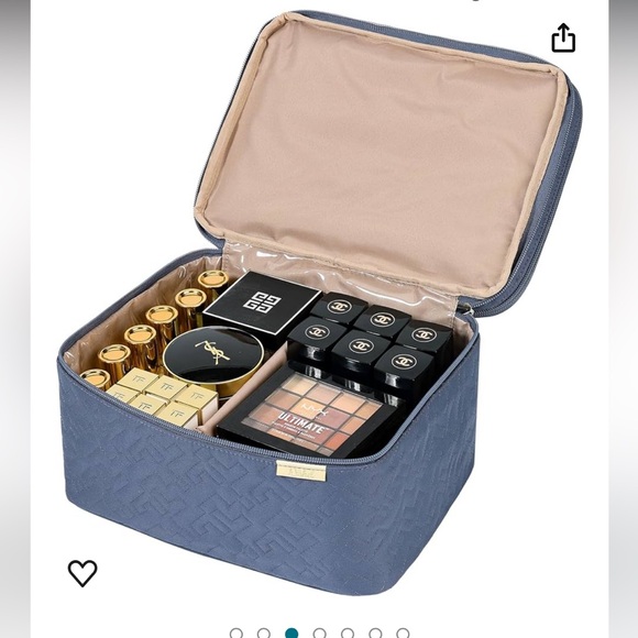 Large Makeup Bag In Navy - Picture 5 of 5